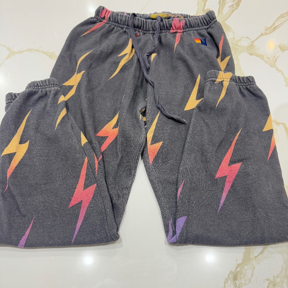 Aviator Nation XS lightening sweat pants